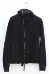BORIS BIDJAN SABERI BLACK HOODED JACKET ZIPPER2 FTT00008 PBBS26 3